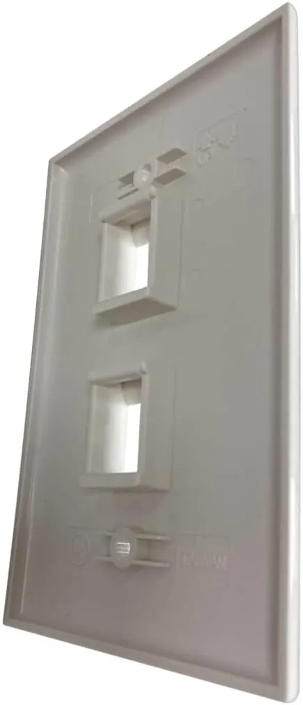 Tripp Lite Safe-IT Single-Gang Keystone Wall Plate, Ivory
