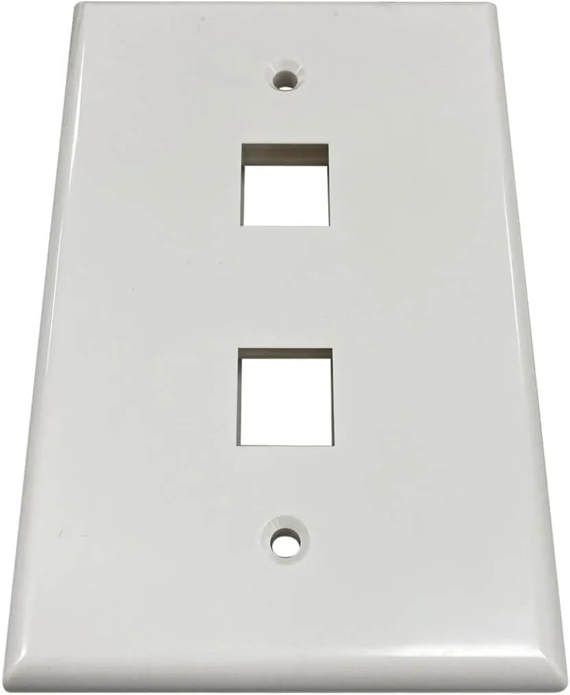 Tripp Lite Safe-IT Single-Gang Keystone Wall Plate, Ivory