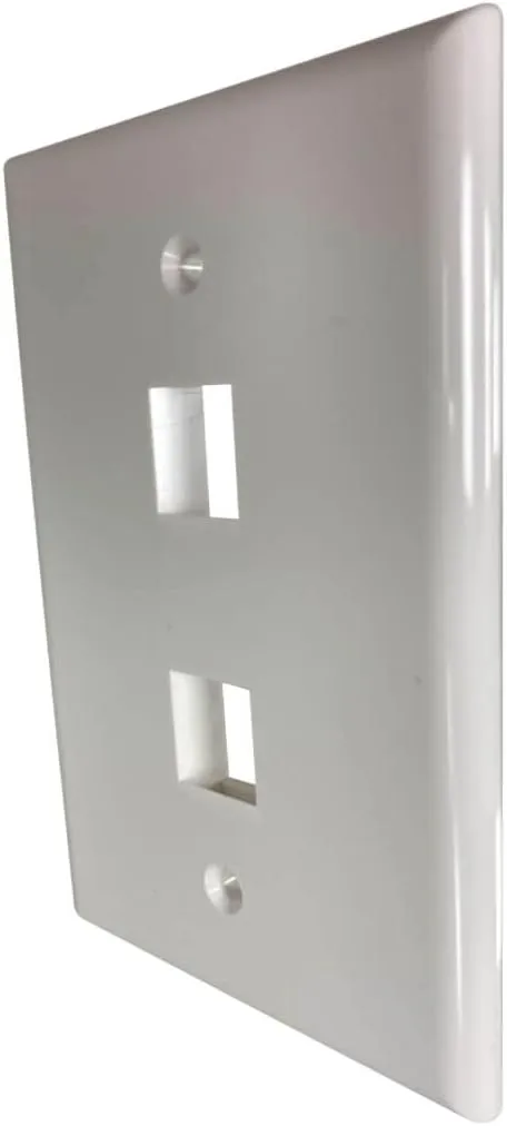 Tripp Lite Safe-IT Single-Gang Keystone Wall Plate, Ivory