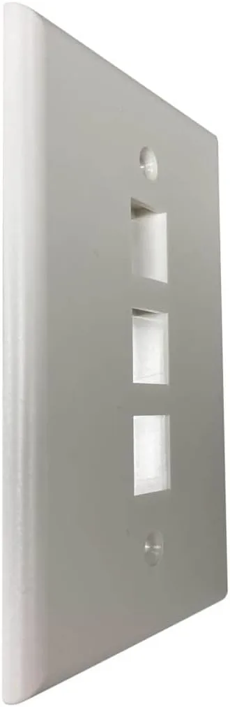 Tripp Lite Safe-IT Single-Gang Keystone Wall Plate, Ivory