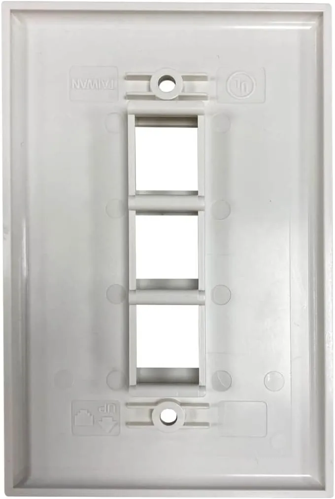 Tripp Lite Safe-IT Single-Gang Keystone Wall Plate, Ivory