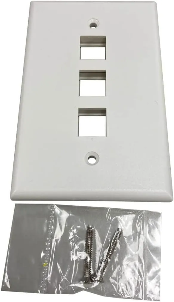 Tripp Lite Safe-IT Single-Gang Keystone Wall Plate, Ivory
