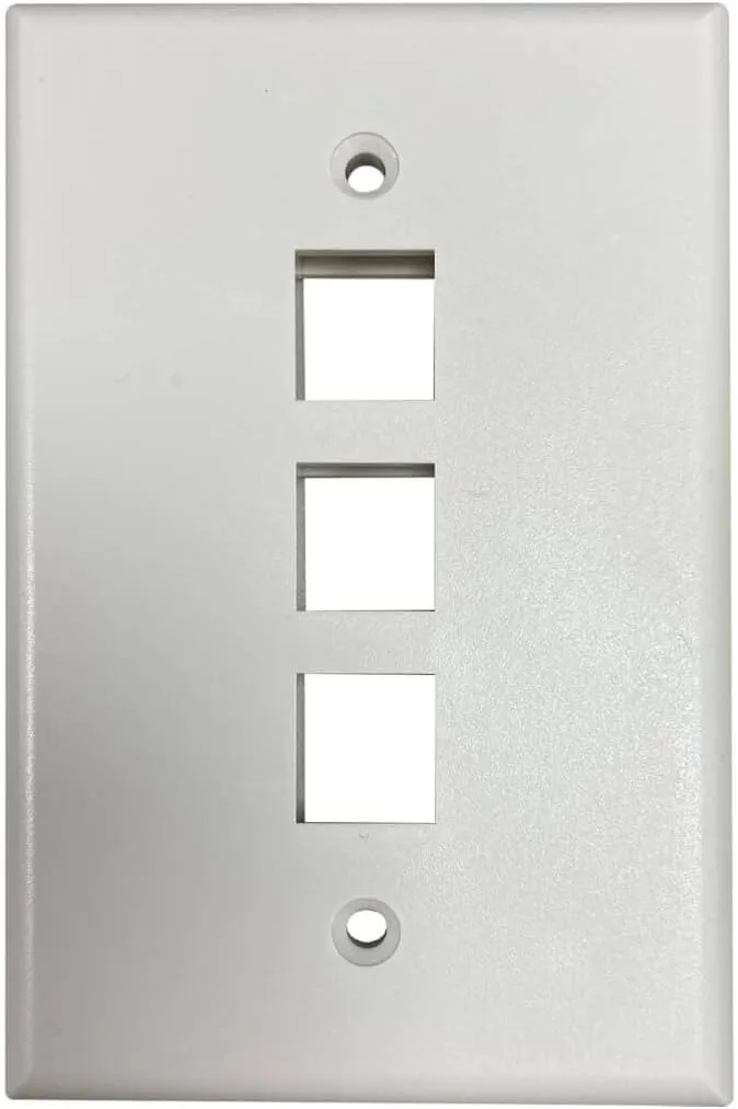 Tripp Lite Safe-IT Single-Gang Keystone Wall Plate, Ivory