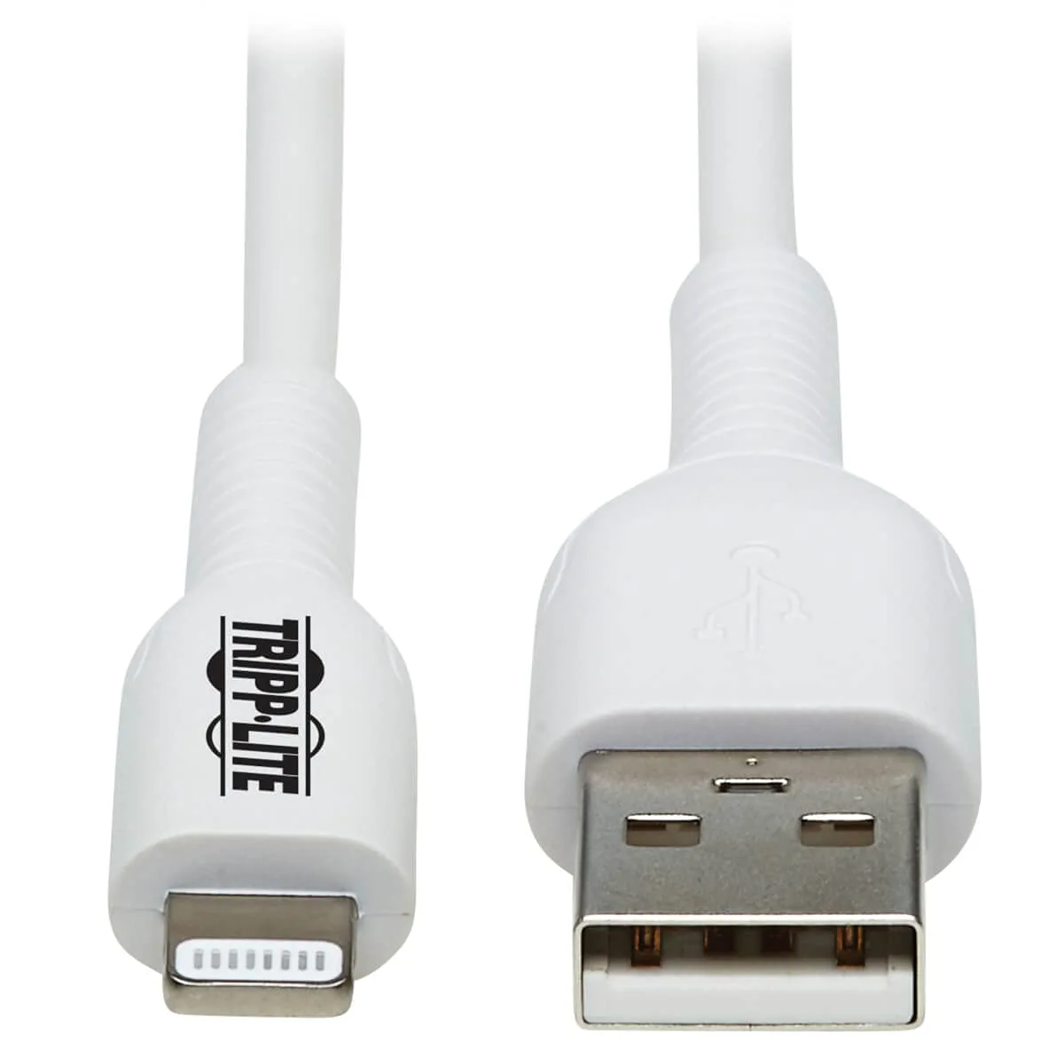 Tripp Lite Safe-IT USB-A to Lightning Charge Cable, Hospital-Grade Protection Cable (M/M), MFi Certified, White