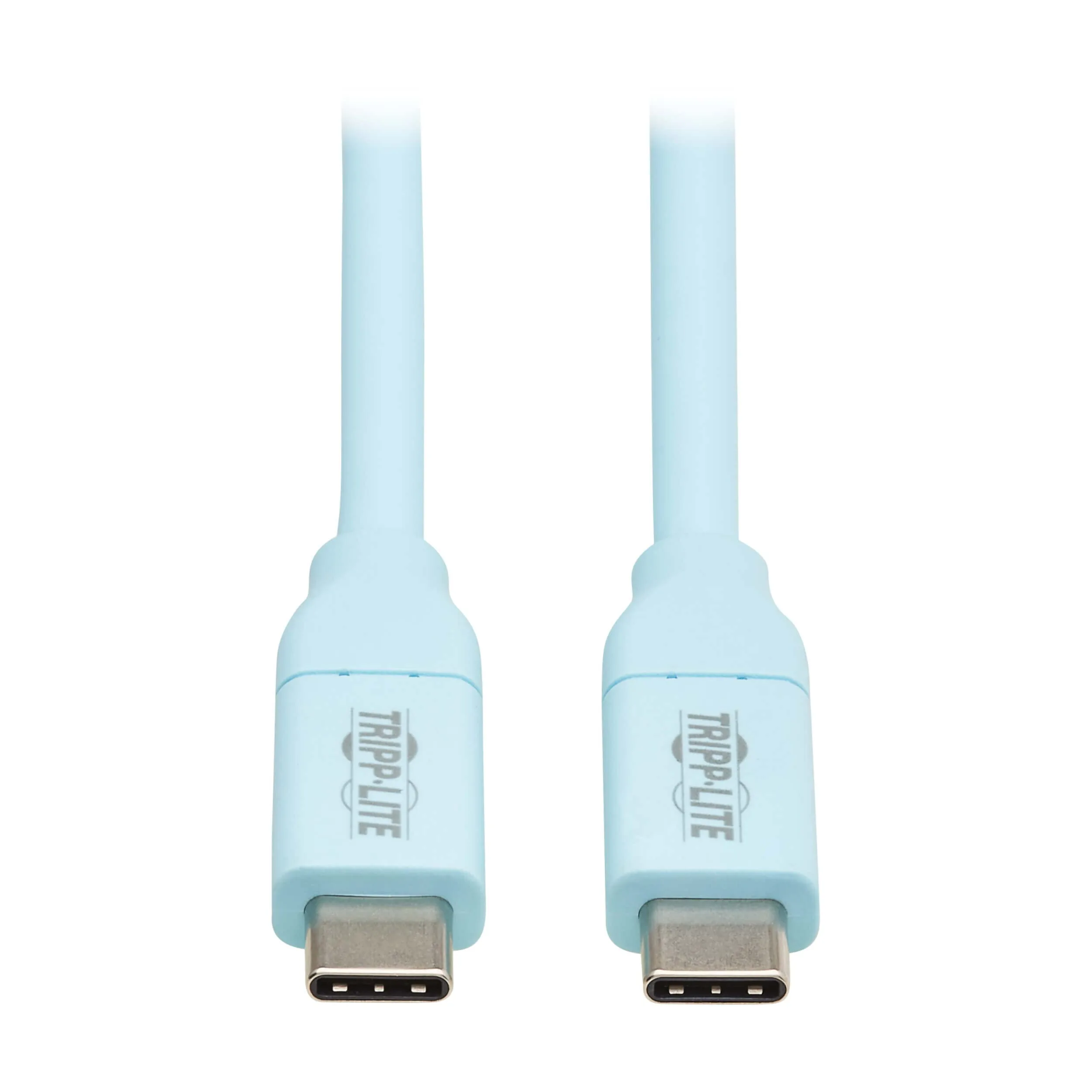 Tripp Lite Safe-IT USB-C Charge Cable for iPhone iPad Android & More, Male-to-Male, 240W Charging, Ultra-Flexible, MFi Certified, Light Blue, 6 Feet / 1.8 Meters, 3-Year Warranty (U040AB-006CS5LB)