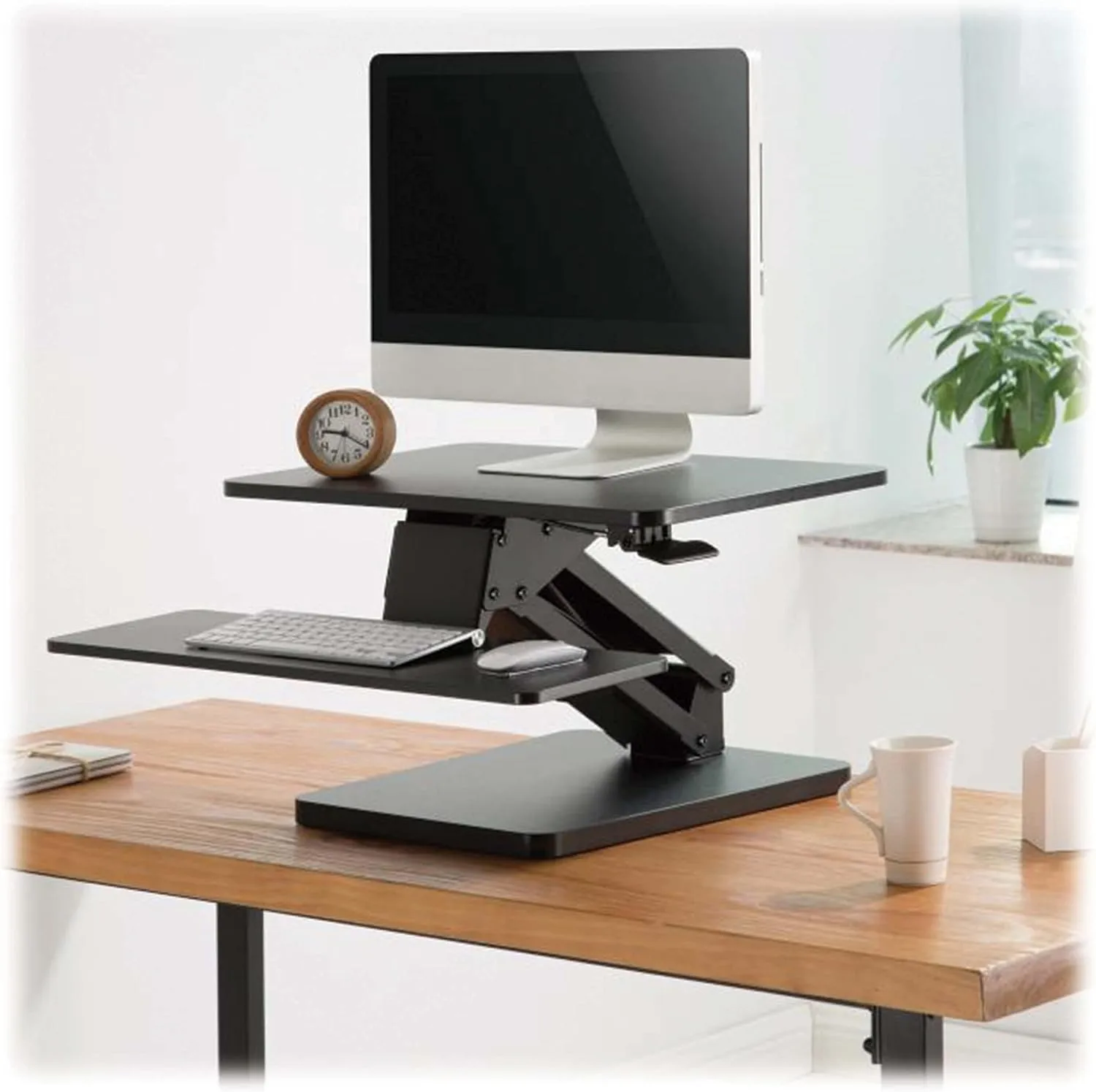 Tripp Lite Safe-IT Sit Stand Desk Converter Desktop Workstation, 23.6 x 15.7 inch Monitor or Laptop Surface