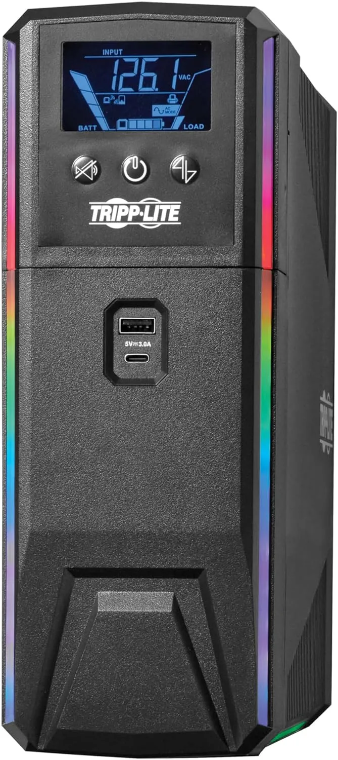 Tripp Lite SMART Pure Sine Wave Gaming UPS with Detachable LCD