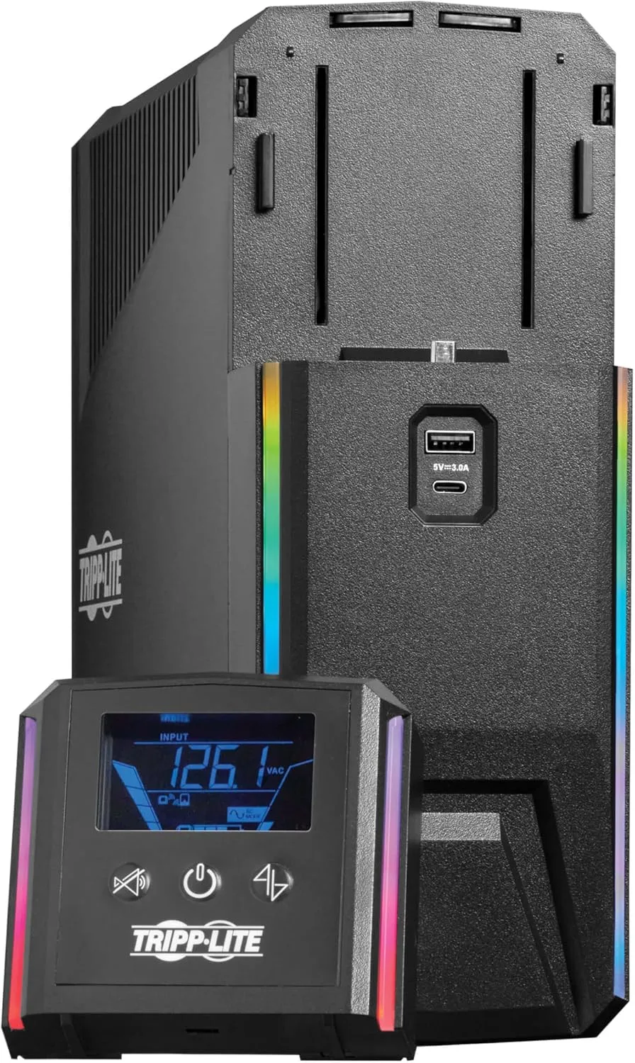 Tripp Lite SMART Pure Sine Wave Gaming UPS with Detachable LCD