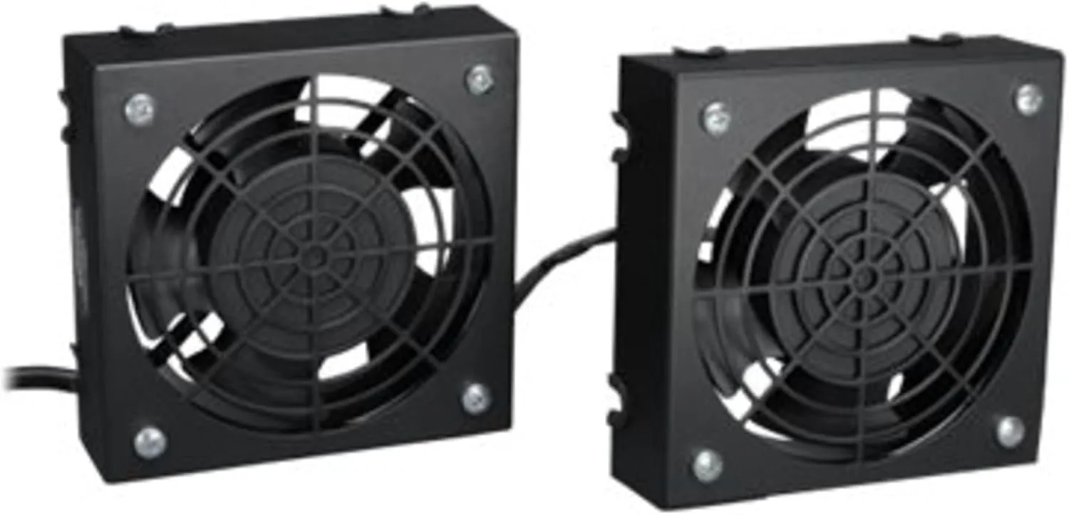 TRIPP LITE Wall-Mount Roof Fan Kit, 2 High-Performance Fans, 120V, 210 CFM (SRFANWM)