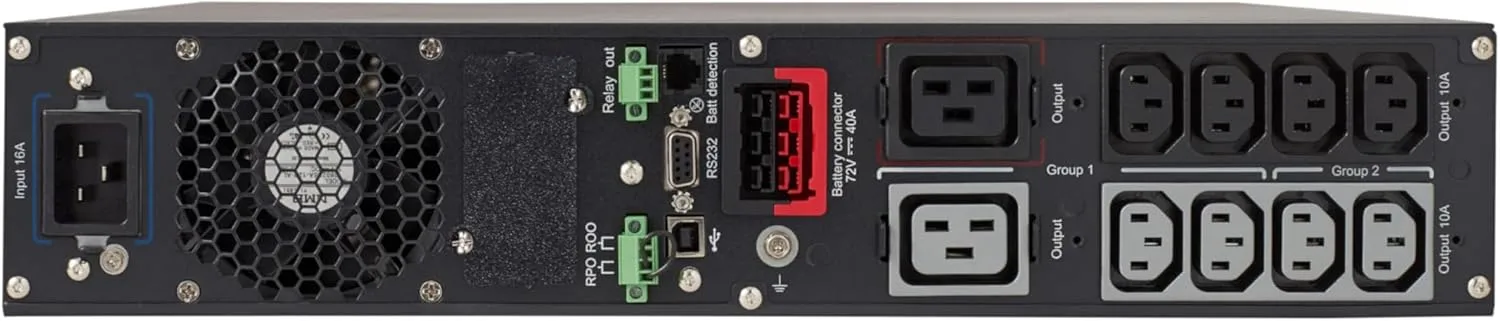 TRIPP LITE SmartOnline Double-Conversion UPS, 2U Rackmount, LCD