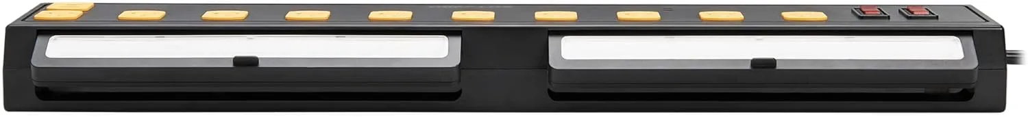 Tripp Lite by Eaton Protect It! TLP1006USB 10-Outlet Surge Protector With 2 Swivel Light Bars And 4 USB Ports, 6ft, Black