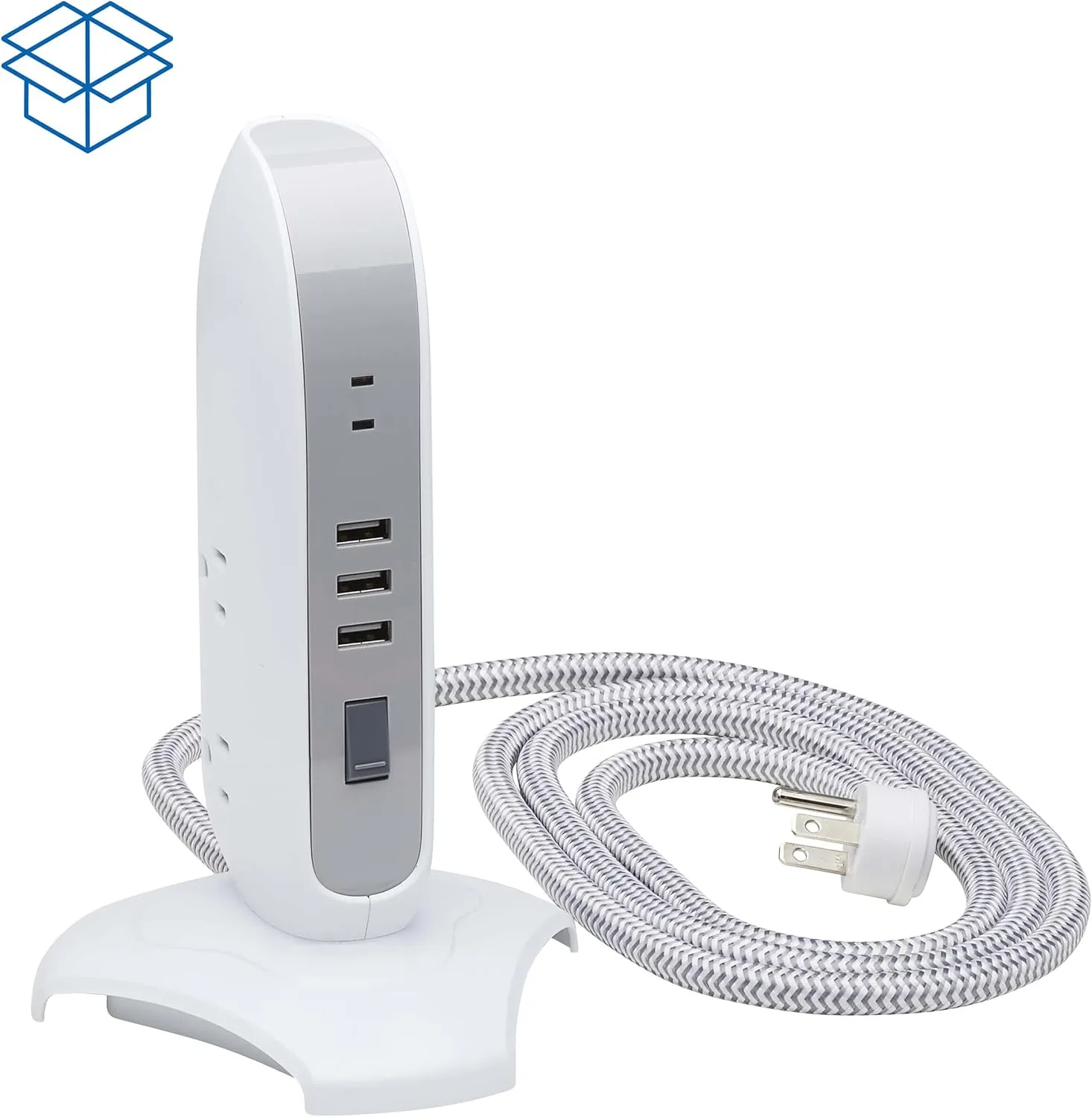 Tripp Lite TLP66USB Surge Protector Tower with USB Ports, 1200 Joules, 5-Outlets