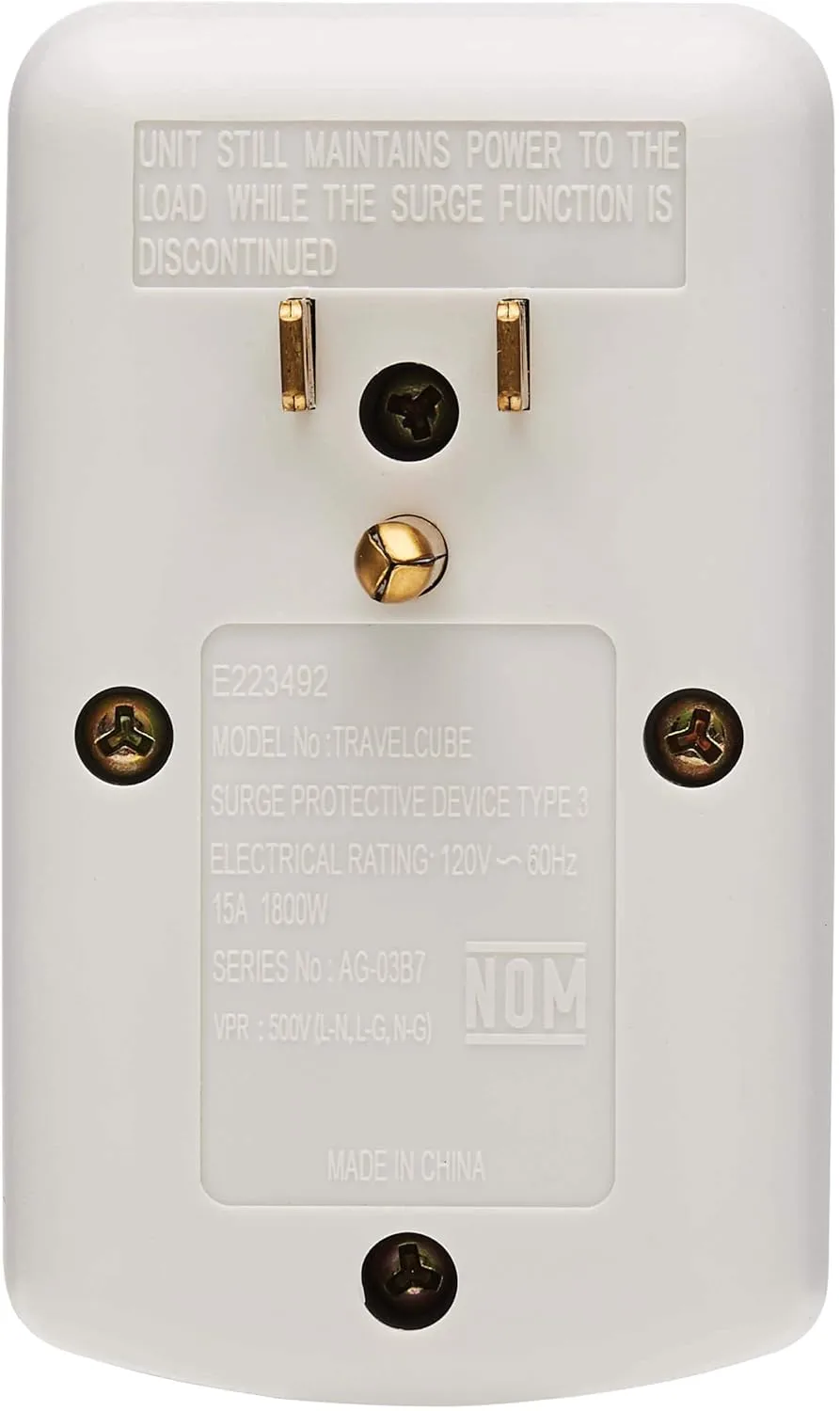 Tripp Lite 1 Outlet Portable Surge Protector Power Strip, Direct Plug in, Tel/Modem Protection