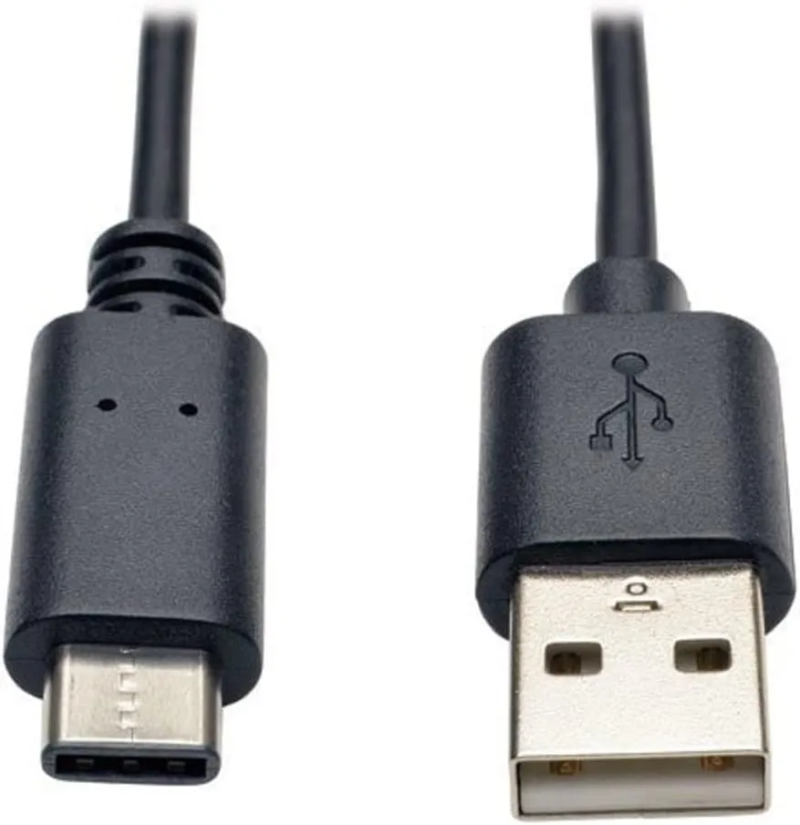 TRIPP LITE USB 2.0 Hi-Speed Cable A Male to USB Type-C Male 3' (U038-003),Black 3-ft.