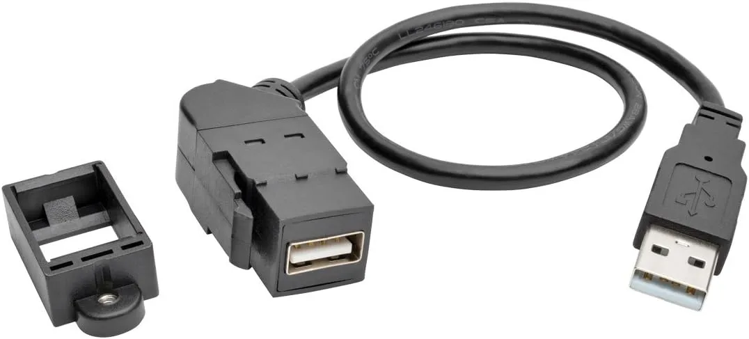 TRIPP LITE USB 2.0 Hi-Speed Panel/Keystone Mount Extension Cable (USB-A M/F)