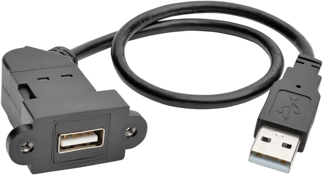 TRIPP LITE USB 2.0 Hi-Speed Panel/Keystone Mount Extension Cable (USB-A M/F)