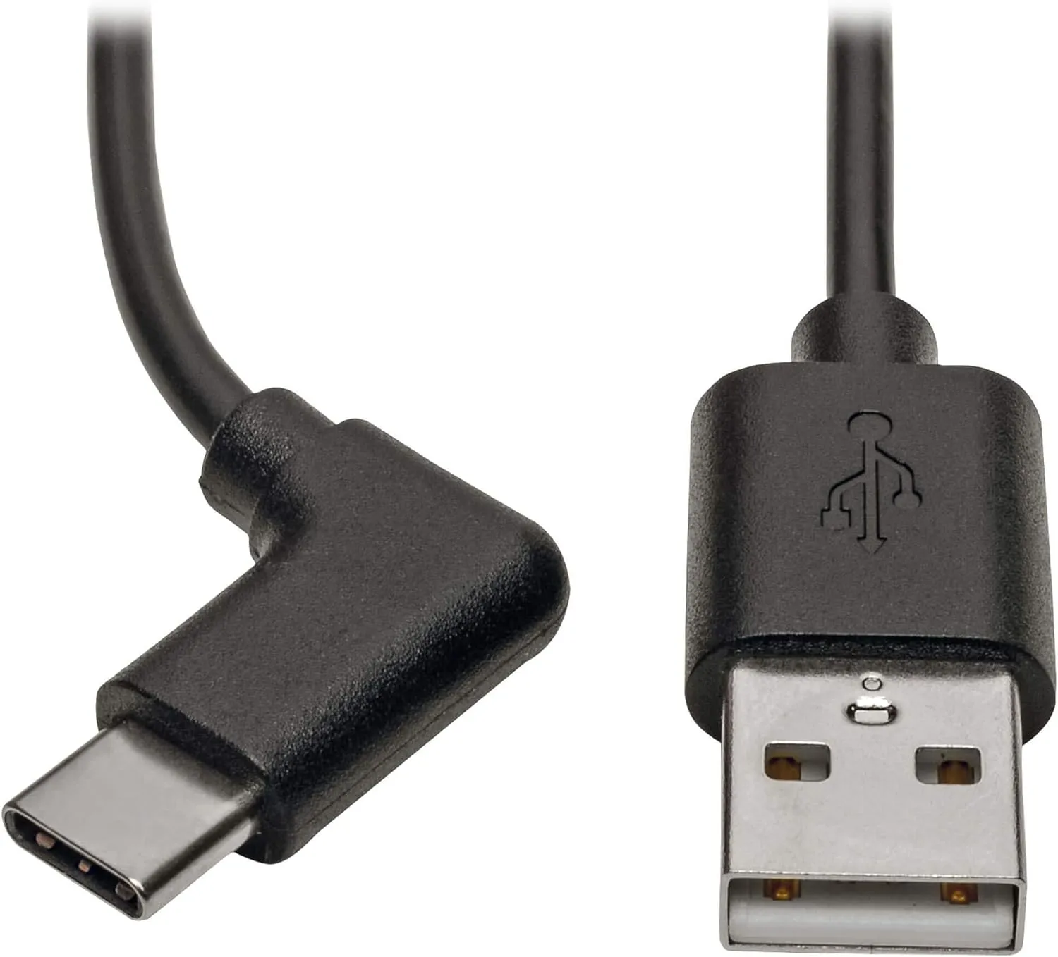 TRIPP LITE USB 2.0 Hi-Speed Cable A to USB Type C M/Right-Angle, 3' (U038-003-CRA)