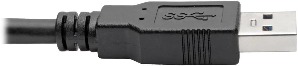 Tripp Lite USB 3.0 SuperSpeed A/A Cable for U325 Keystone Panel Mount Couplers Black M/M 6ft 6' (U325-006) 6 ft.