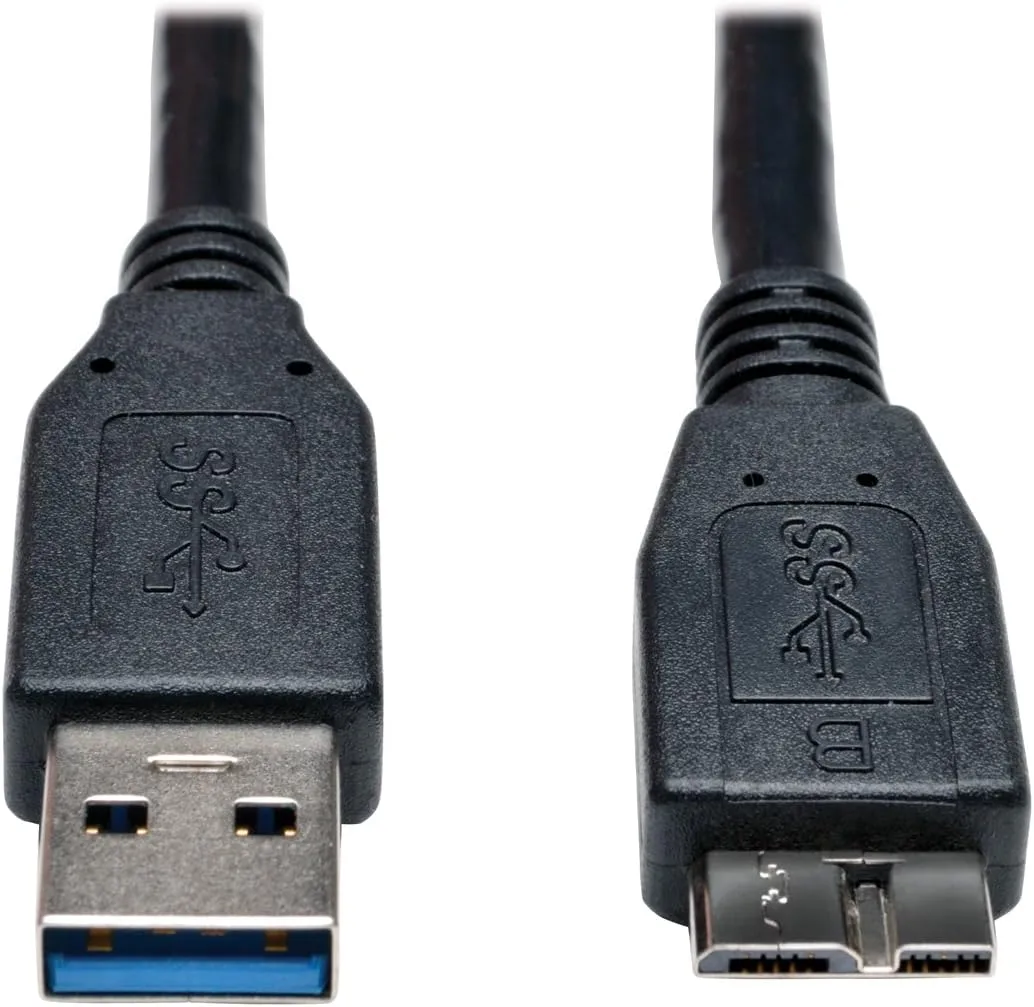 TRIPP LITE 3-Feet USB 3.0 SuperSpeed Device Cable A to Micro-B M/M, Black (U326-003-BK)