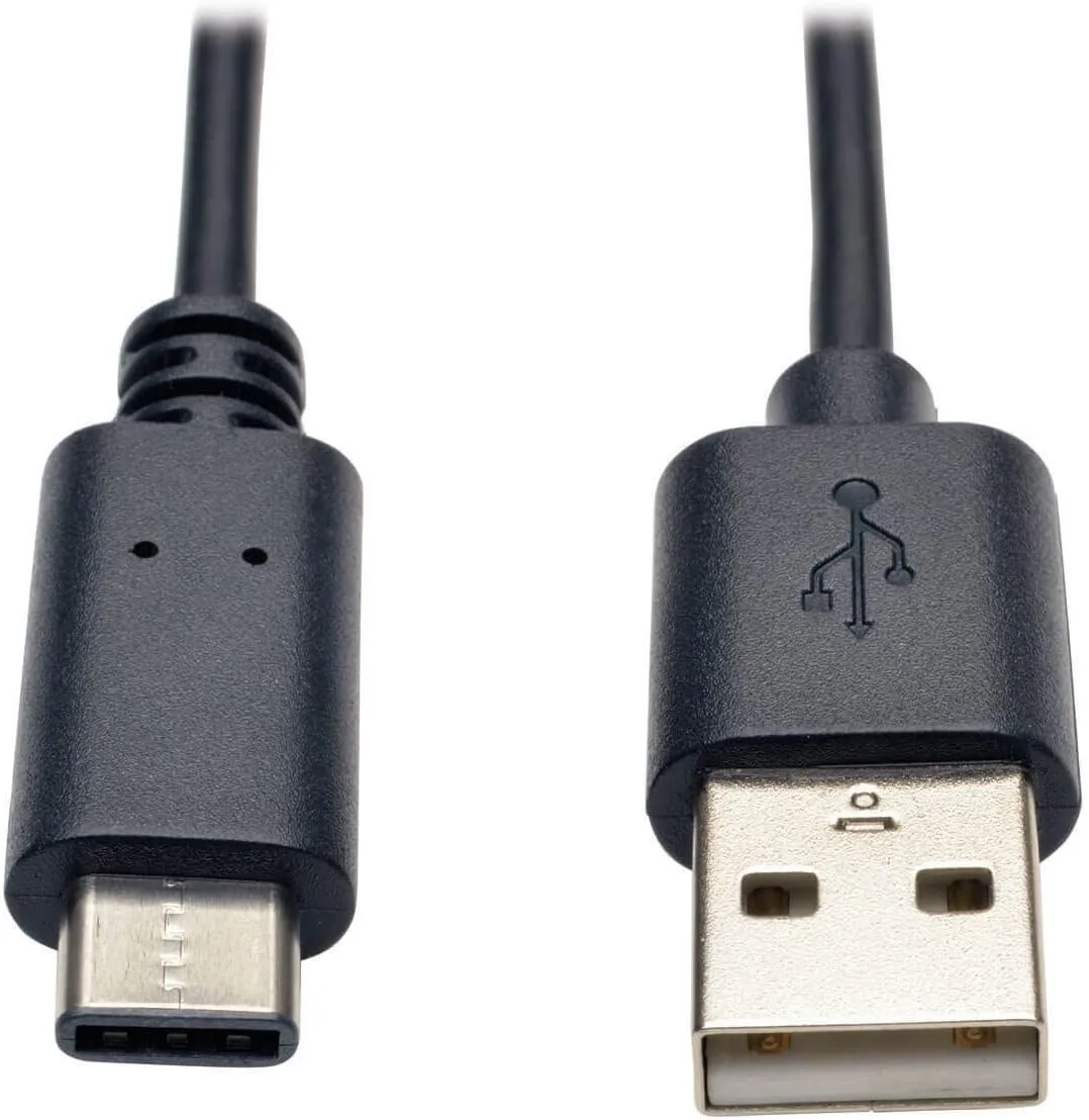 TRIPP LITE USB 2.0 Hi-Speed A to USB-C Cable, 6 ft, Black (U038-006)