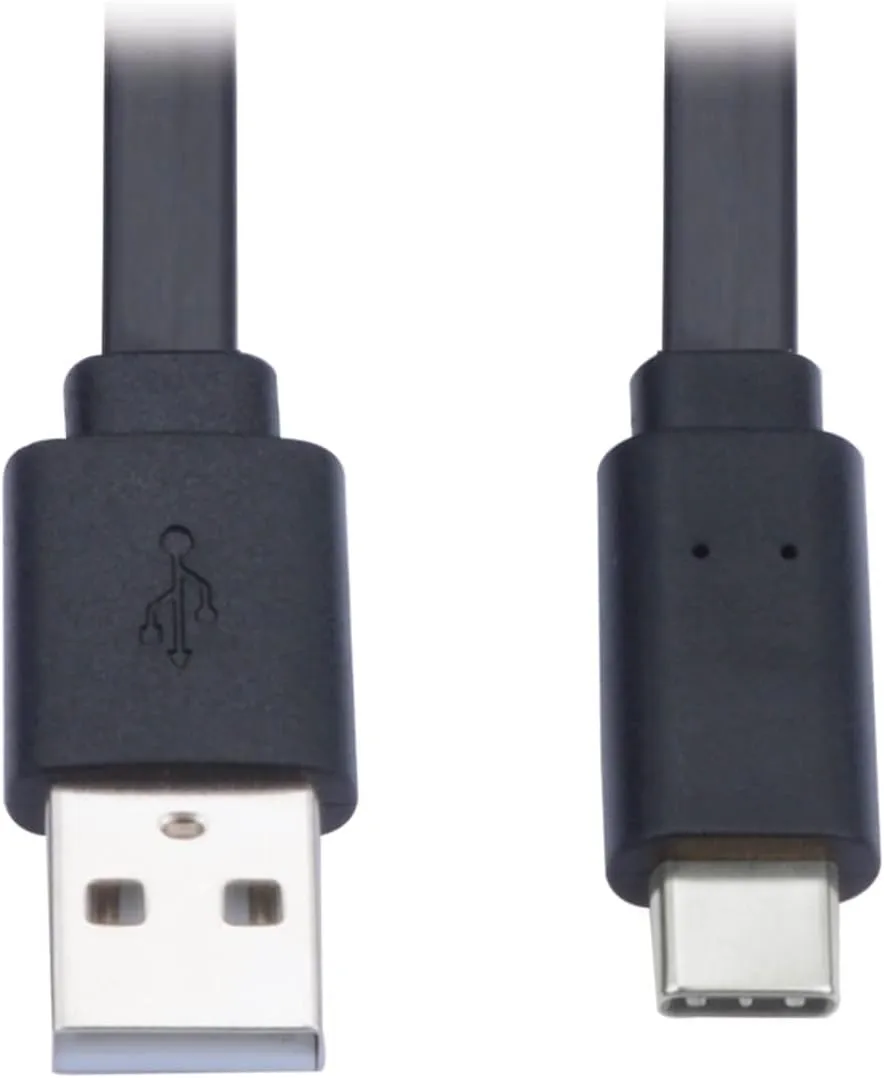 Tripp Lite USB-A to USB-C Cable, Flat Cable Design, USB 2.0, Thunderbolt 3 Compatible Sync and Charge, M/M 3 ft (U038-003-FL)