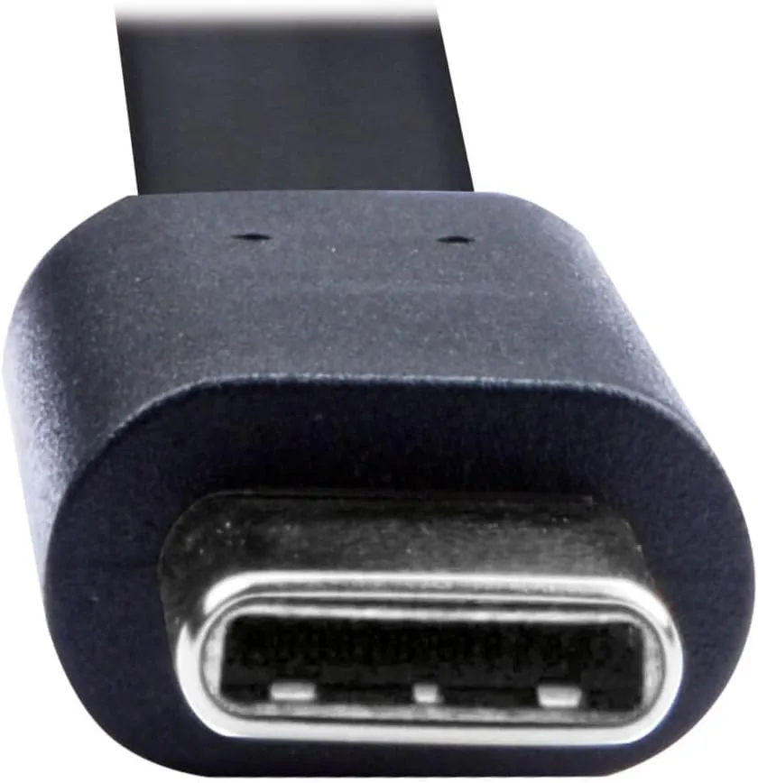 Tripp Lite USB-A to USB-C Cable, Flat Cable Design, USB 2.0, Thunderbolt 3 Compatible Sync and Charge, M/M 3 ft (U038-003-FL)