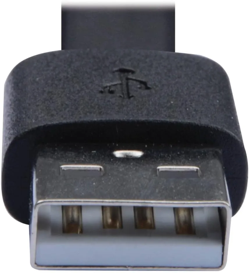Tripp Lite USB-A to USB-C Cable, Flat Cable Design, USB 2.0, Thunderbolt 3 Compatible Sync and Charge, M/M 3 ft (U038-003-FL)