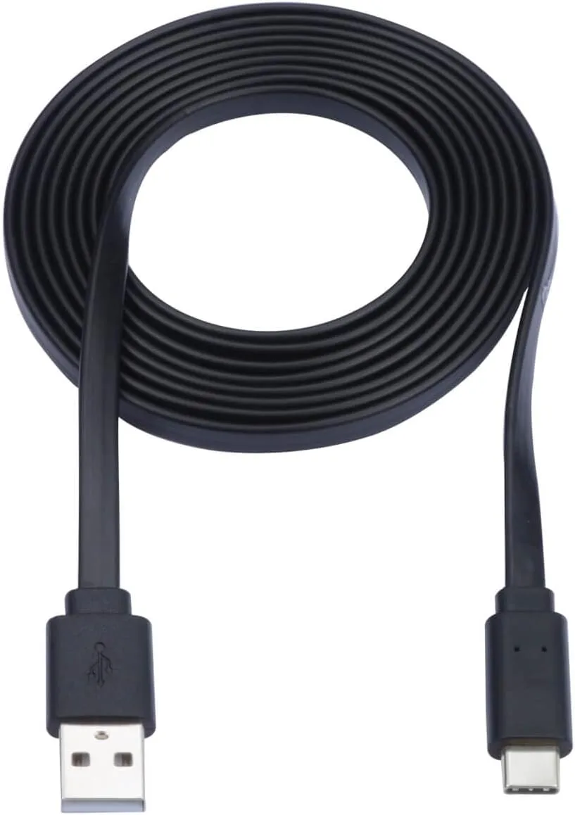 Tripp Lite USB-A to USB-C Cable, Flat Cable Design, USB 2.0, Thunderbolt 3 Compatible Sync and Charge, M/M 3 ft (U038-003-FL)