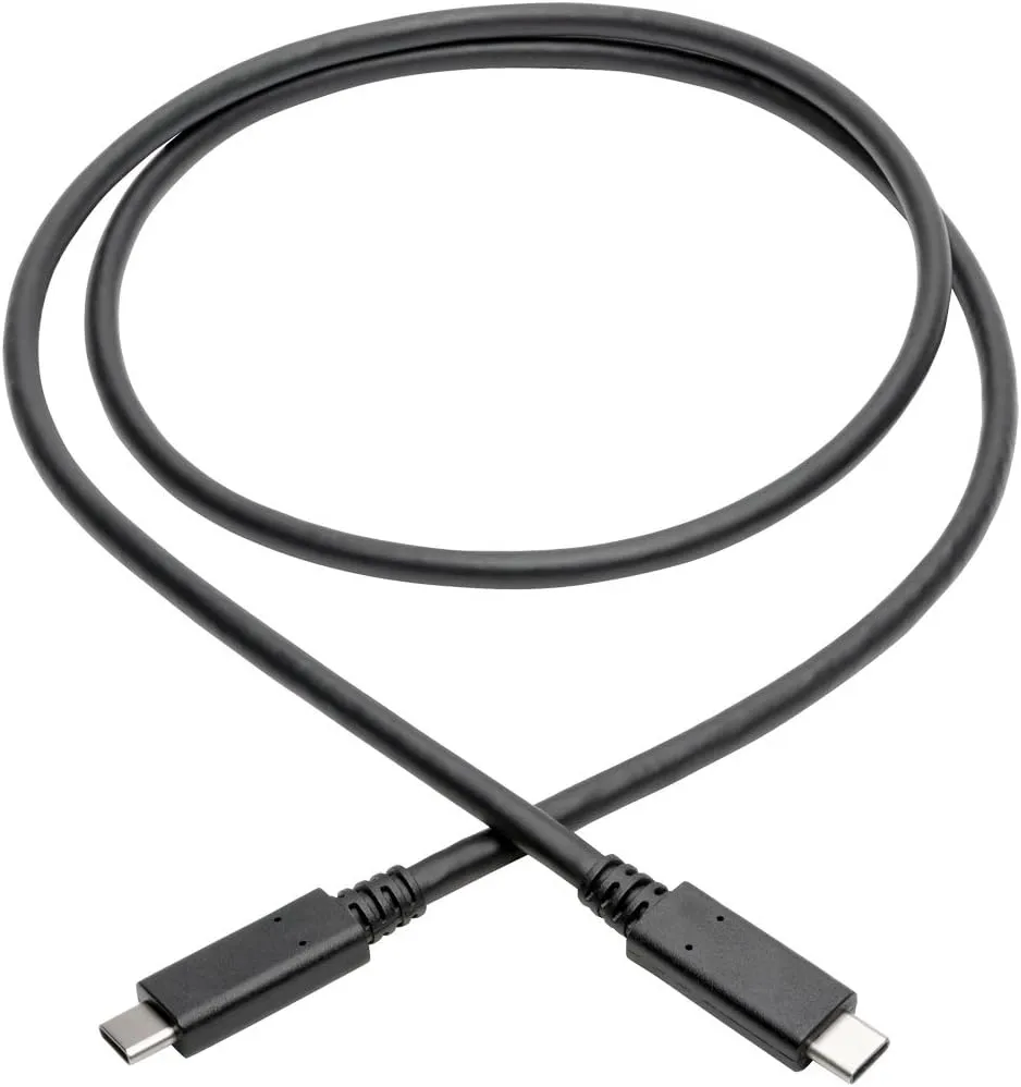 Tripp Lite USB C Cable w/ 5A Rating 20V (100W) 10 Gbps M/M USB 3.1 Gen 2 USB Type C USB-C USB Type-C 3ft 3' (U420-003-G2-5A)