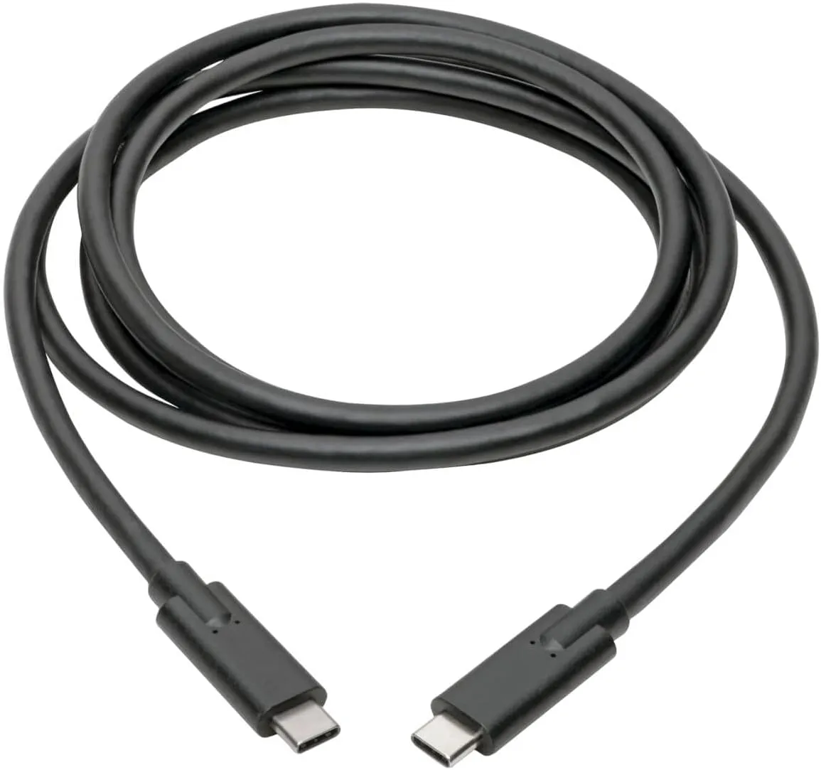 Tripp Lite USB-C to USB Type-C Cable, USB 3.2 Gen 1, 5A / 100W Charging, 5 Gbps Data, Thunderbolt 3 Compatible, Black
