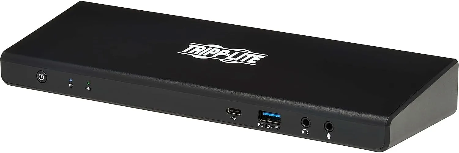Tripp Lite USB-C Docking Station, 14 Port USB C Dock for Dual Display, 5K 60 Hz DisplayPort DP, 4K 60 Hz HDMI, USB 3.2 Gen 1