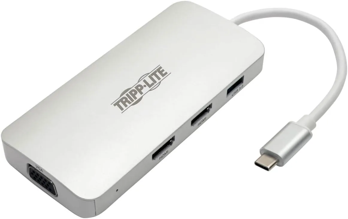 Tripp Lite USB C Docking Station w/ USB-A Hub, x2 HDMI, PD Charging 1080p @ 60Hz, Portable