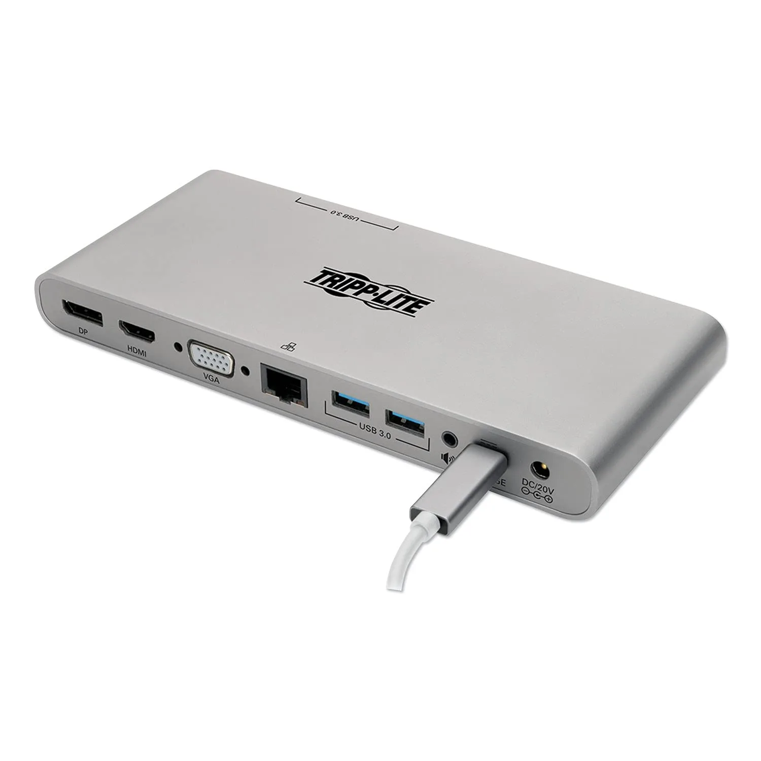 Tripp Lite USB-C Docking Station U442-DOCK4-S, 100W PD, HDMI VGA DP, Gigabit Ethernet