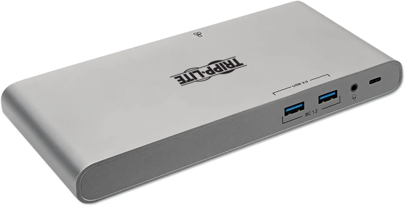 Tripp Lite USB-C Docking Station U442-DOCK4-S, 100W PD, HDMI VGA DP, Gigabit Ethernet