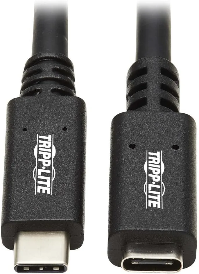 TRIPP LITE USB-C Extension Cable (M/F) USB 3.2 Gen 2 Thunderbolt 3 10 Gbps 60W Power Delivery