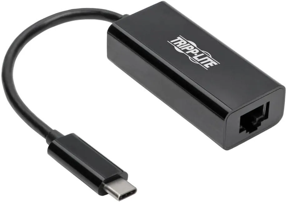 Tripp Lite USB C to Gigabit Ethernet Adapter USB Type C to Gbe Thunderbolt 3 Compatible 10/100/1000 USB-C (U436-06N-GB)