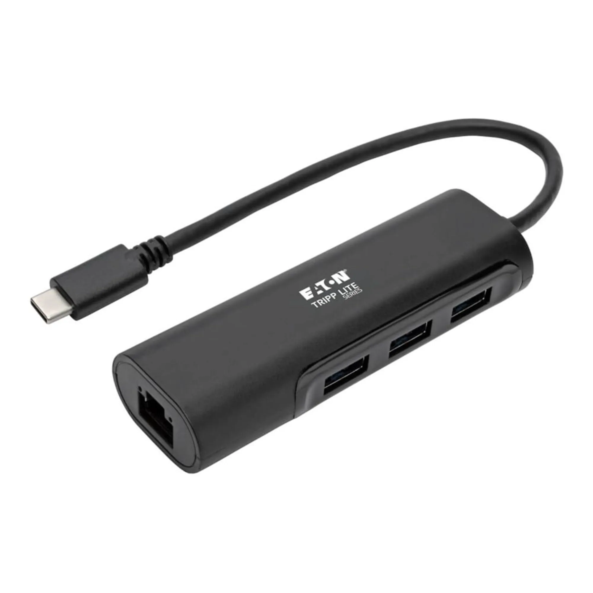 Tripp Lite USB-C Multiport Hub Adapter Converter with 3 USB-A 3.0 Ports, Gigabit Ethernet Port Gbe, Thunderbolt 3 Compatible