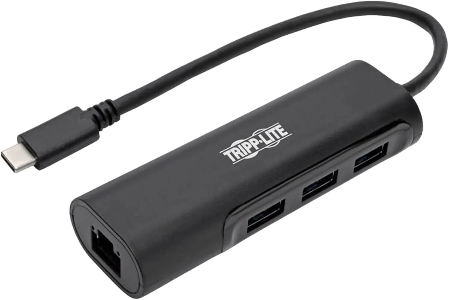 Tripp Lite USB-C Multiport Hub Adapter Converter with 3 USB-A 3.0 Ports, Gigabit Ethernet Port Gbe, Thunderbolt 3 Compatible