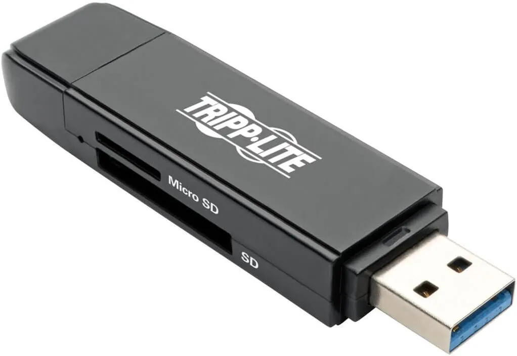 Tripp Lite USB C Memory Card Reader Adapter 2-in-1 USB-A / USB-C USB Type C, USB 3.1 Gen 1 (U452-000-SD-A)