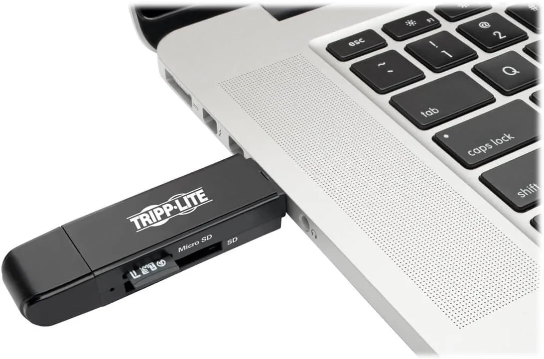 Tripp Lite USB C Memory Card Reader Adapter 2-in-1 USB-A / USB-C USB Type C, USB 3.1 Gen 1 (U452-000-SD-A)