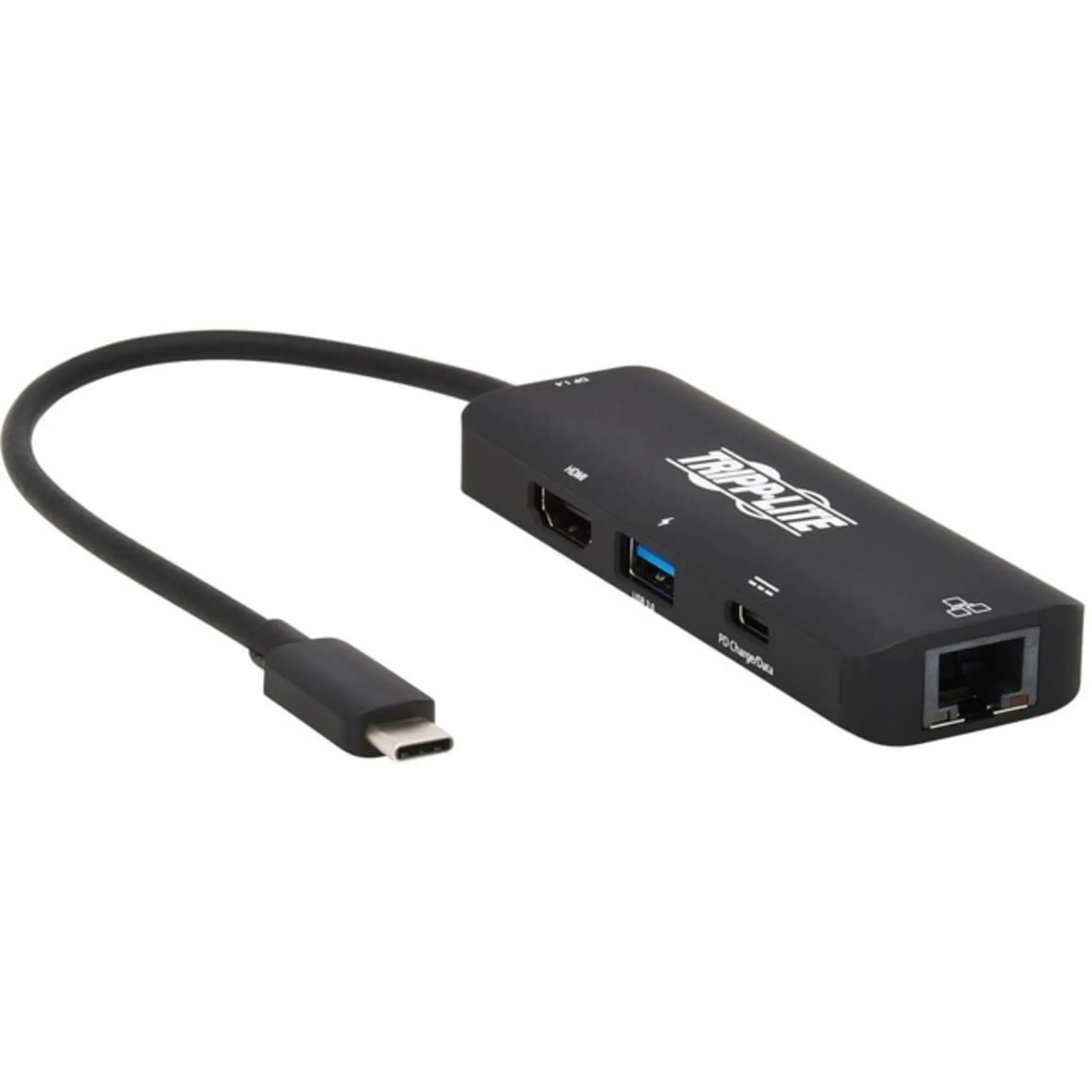 Tripp Lite USB C Multiport Adapter 4K60Hz HDMI USB-A Gbe 100W PD Charging (U444-06N-H4GUC2)