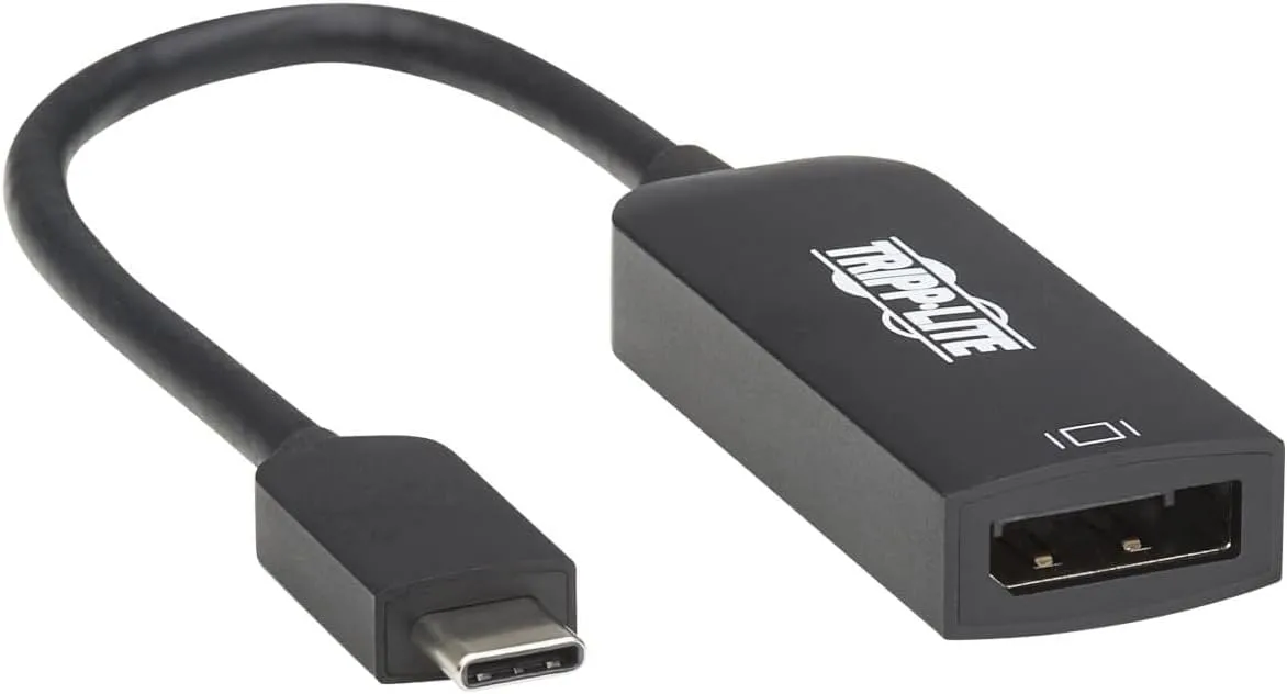 Tripp Lite USB-C to DisplayPort Adapter Cable, Thunderbolt 3 Compatible Cable Adapter USB C to DP (M/F), DisplayPort DP 1.4