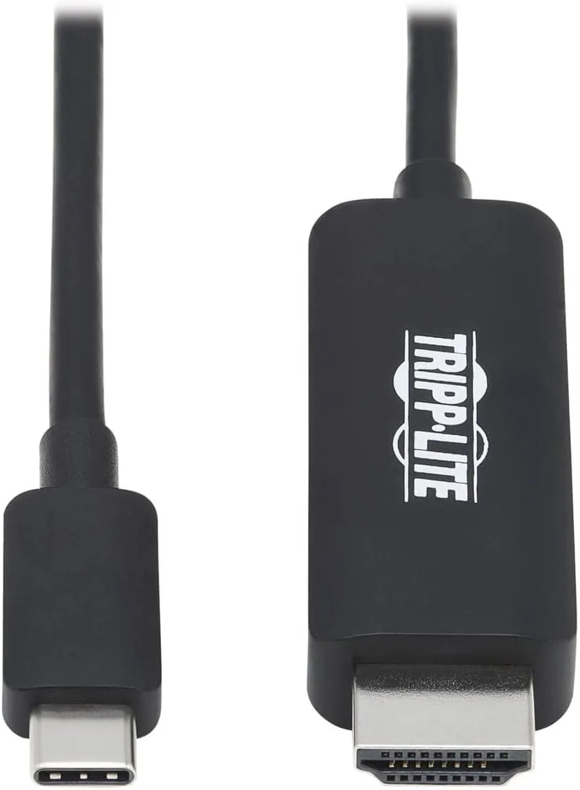 Tripp Lite USB C to HDMI Cable, Thunderbolt 3 Compatible Adapter Cable, USB-C and HDMI 4K, 4:4:4, Black, M/M
