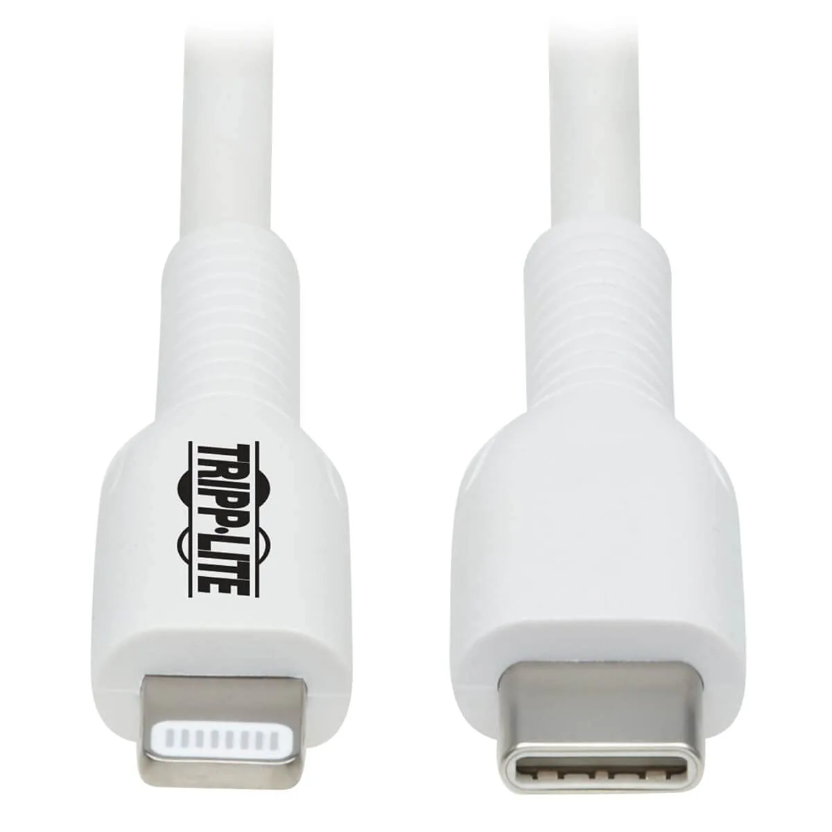 Tripp Lite Safe-IT USB-C to Lightning Charge Cable, Hospital-Grade Protection (M/M), MFi Certified, White