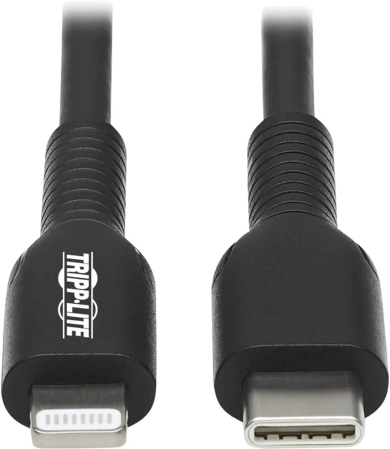 Tripp Lite USB-C to Lightning Sync/Charge Cable (M/M), MFi Certified, Black, 9.8 ft. (M102-03M-BK)