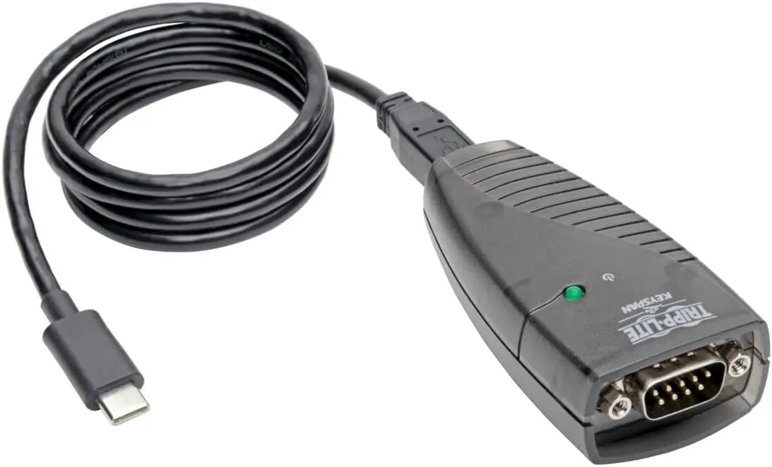 Tripp Lite Keyspan High Speed USB-C to Serial Adapter DB9 RS232 Cable, 3 Feet / 0.91 Meters