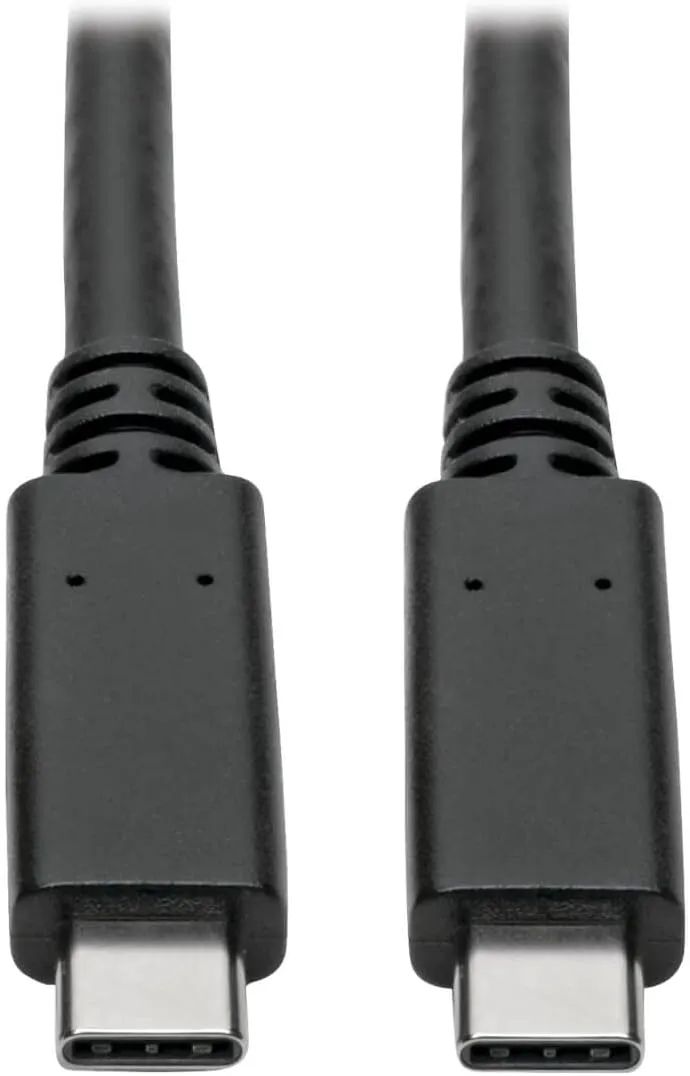 Tripp Lite USB C to USB C Cable (M/M), USB 3.1, PD Charging Cable 5A (100W), 10 Gbps, Thunderbolt 3, 3 ft (U420-C03-G2-5A)