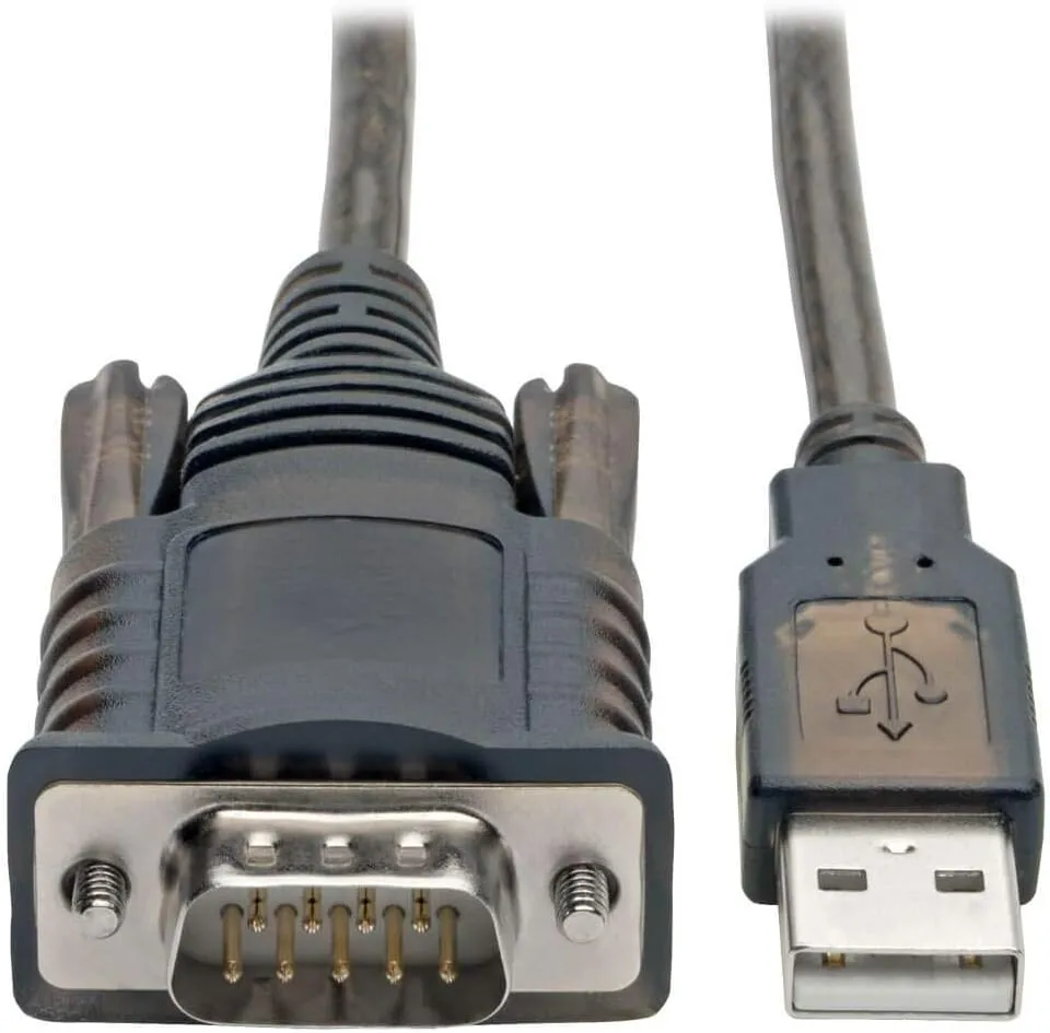 Tripp Lite RS232 to USB Adapter Cable with COM Retention (USB-A to DB9 M/M), FTDI