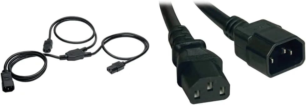 TRIPP LITE C14 to 2×C13 Y-Splitter Power Cord, 6 ft, 18AWG, 10A/250V - P004-006-2C13