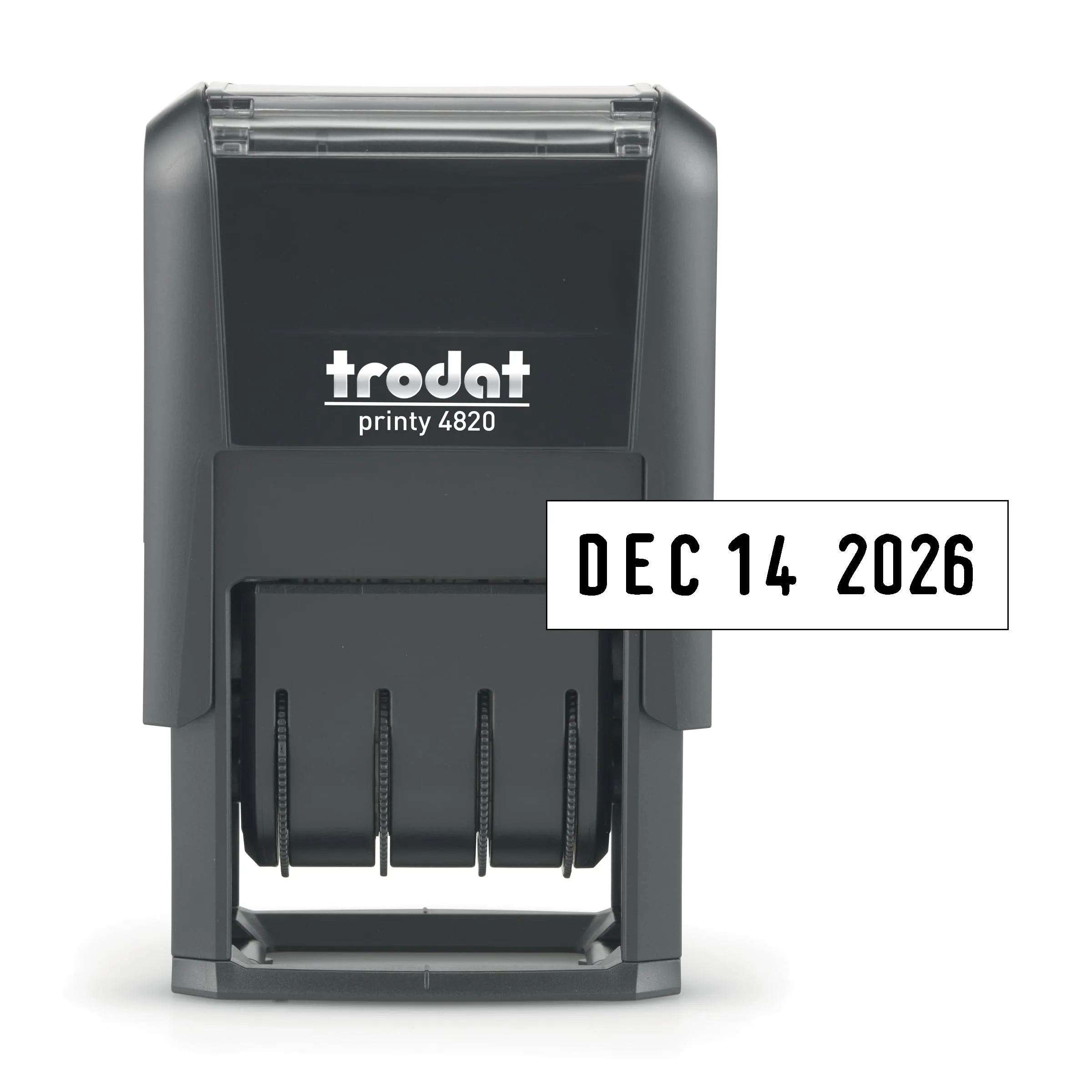 Trodat 4820 Printy 4.0 Self-Inking Date Stamp, Date Only, 3/8 x 1-1/4, Black